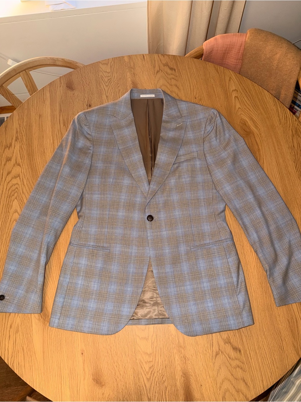 Reiss Light Blue Plaid Sport Coat
